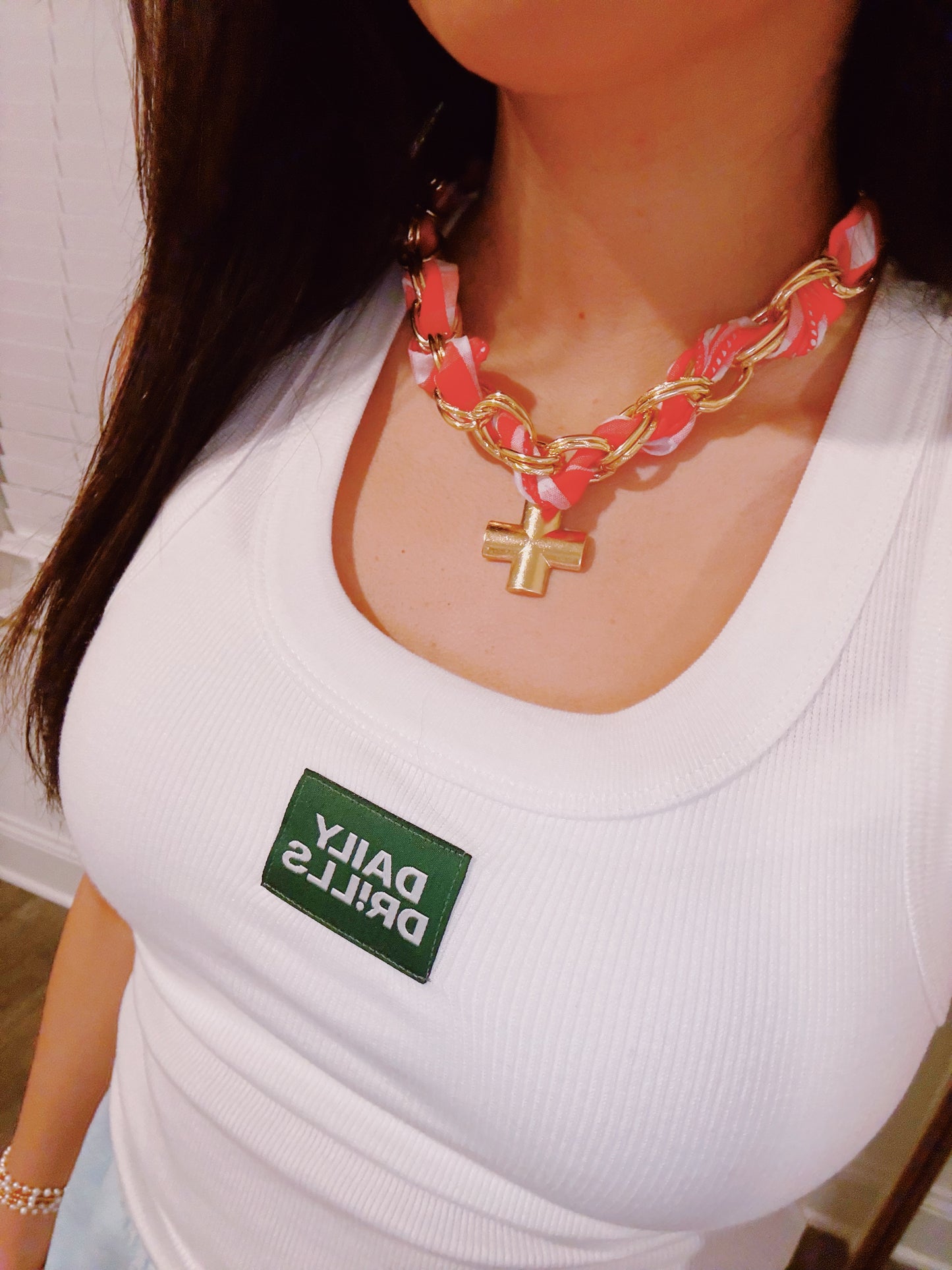 Cross Scarf Necklace