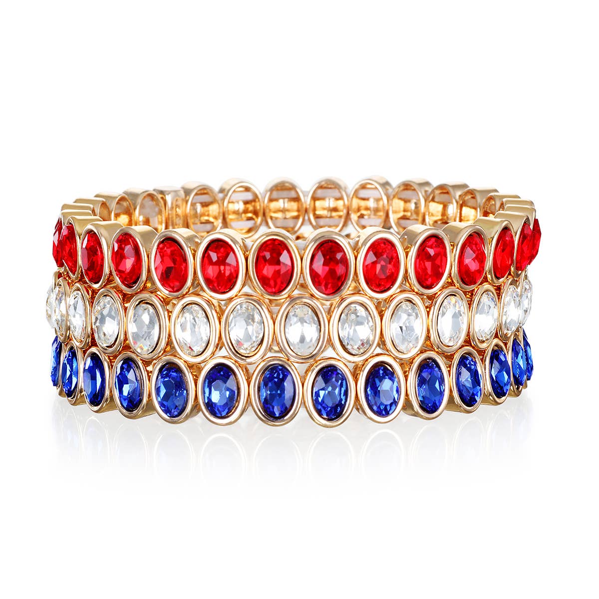 Framed Oval Bracelet-Clear