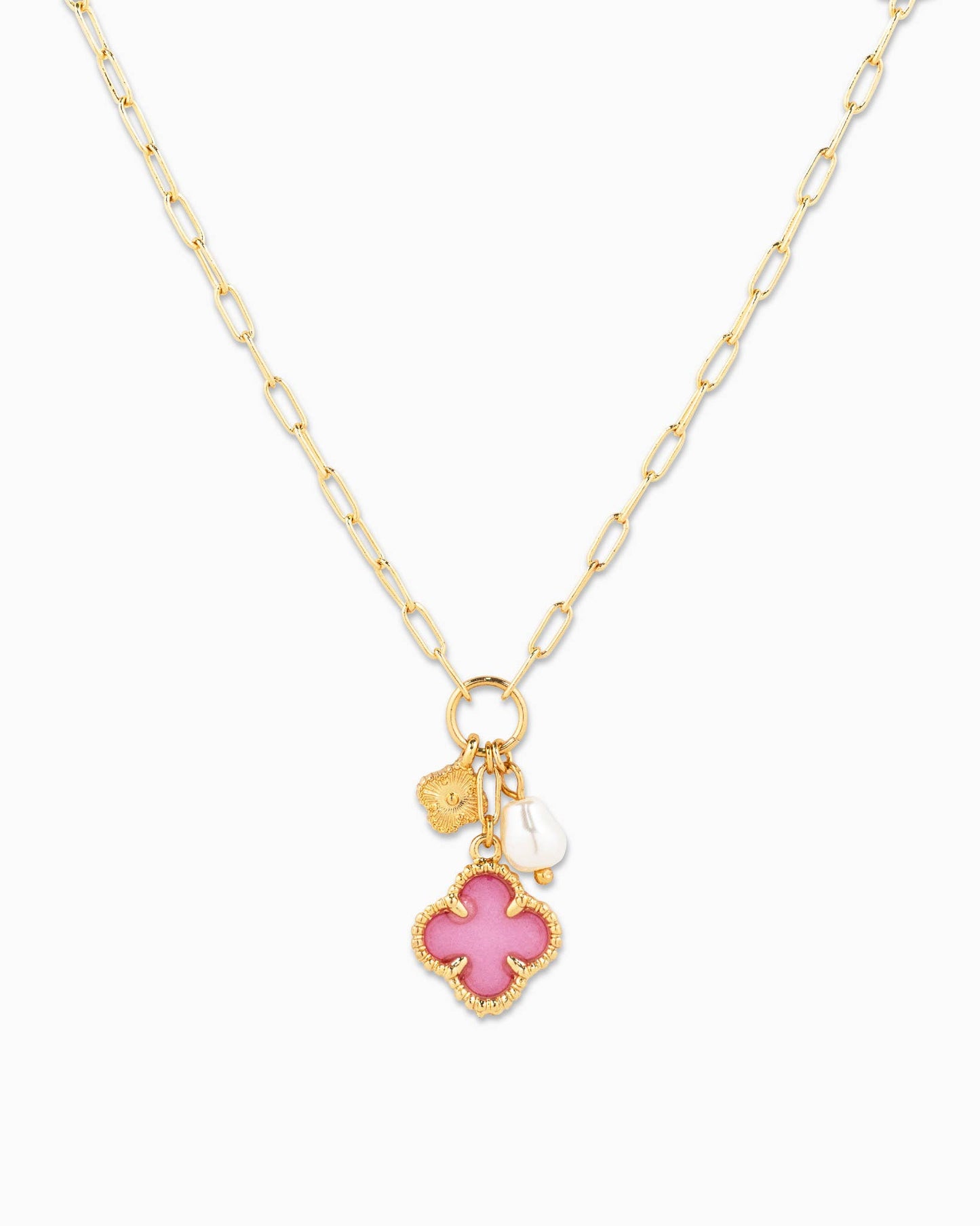 Clover Triple Charm Necklace