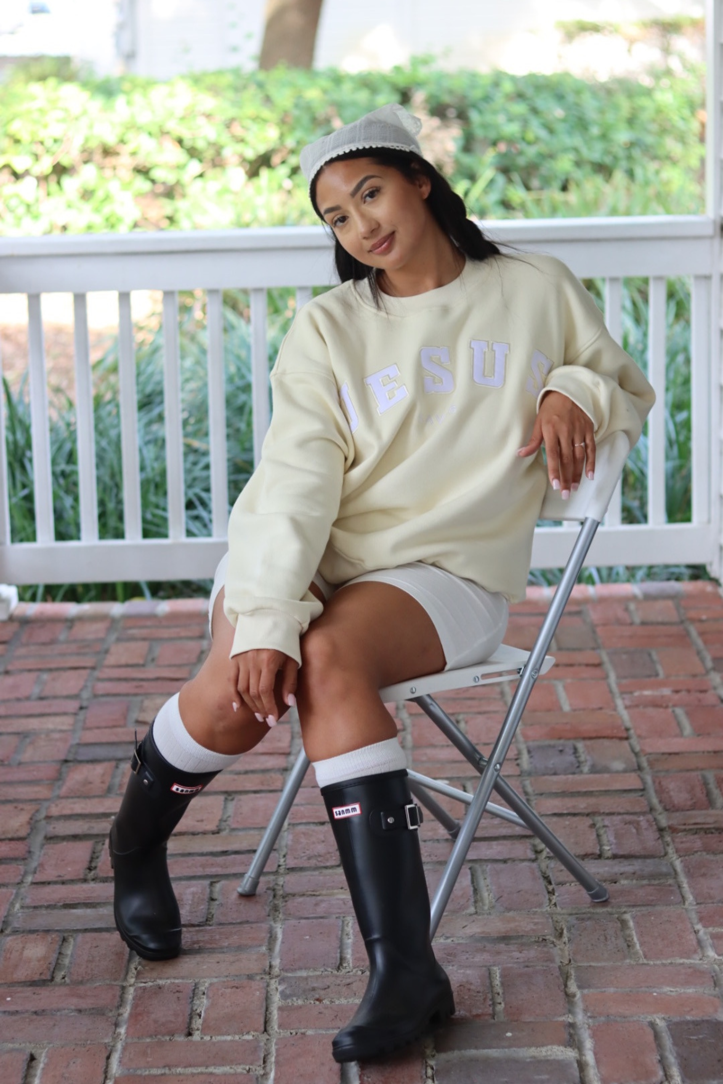 Jesus Saves Pullover in Butter (PREORDER SHIPS IN 4-6 WEEKS): S