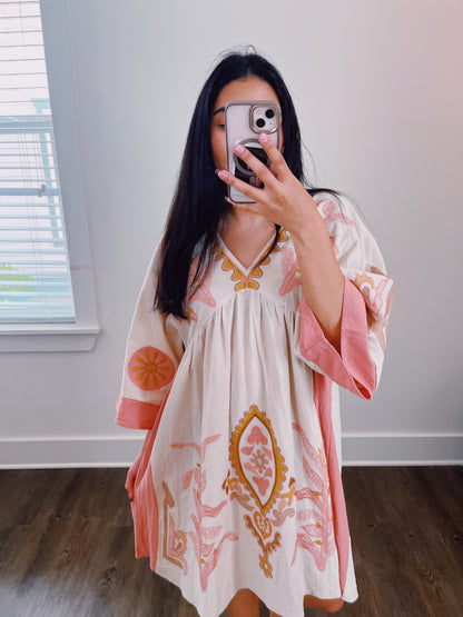 Janet Embroidered Mini Dress