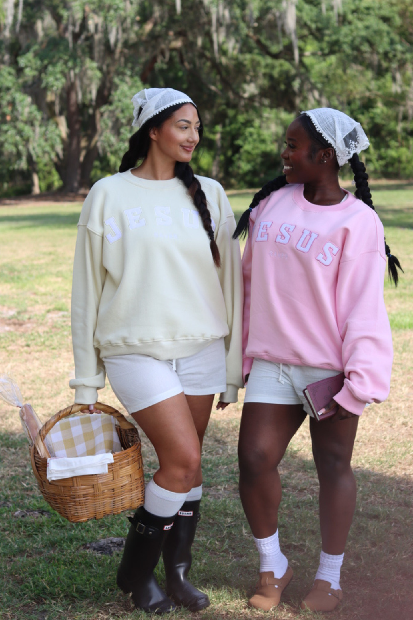 Jesus Saves Pullover in Rose (PREORDER SHIPS IN 4-6 WEEKS): S