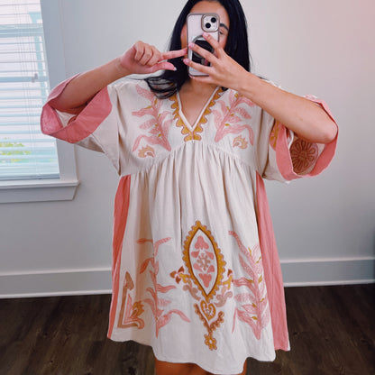 Janet Embroidered Mini Dress
