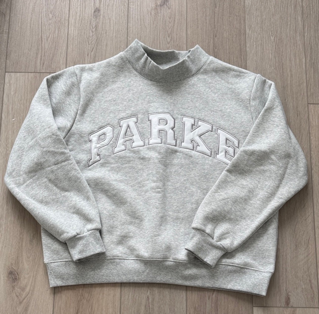 Gray & White Mock Neck