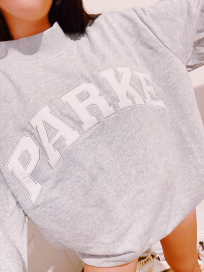 Gray & White Mock Neck