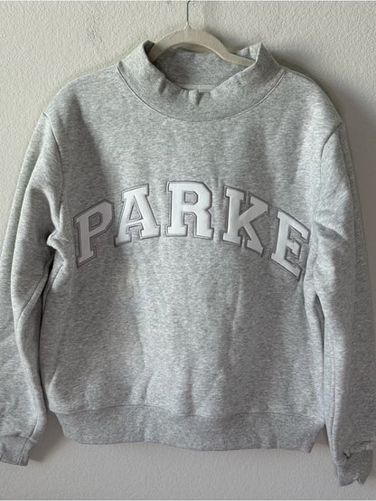 Gray & White Mock Neck