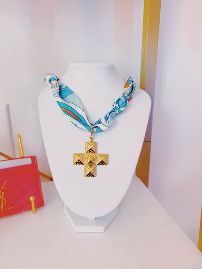 Cross Scarf Necklace
