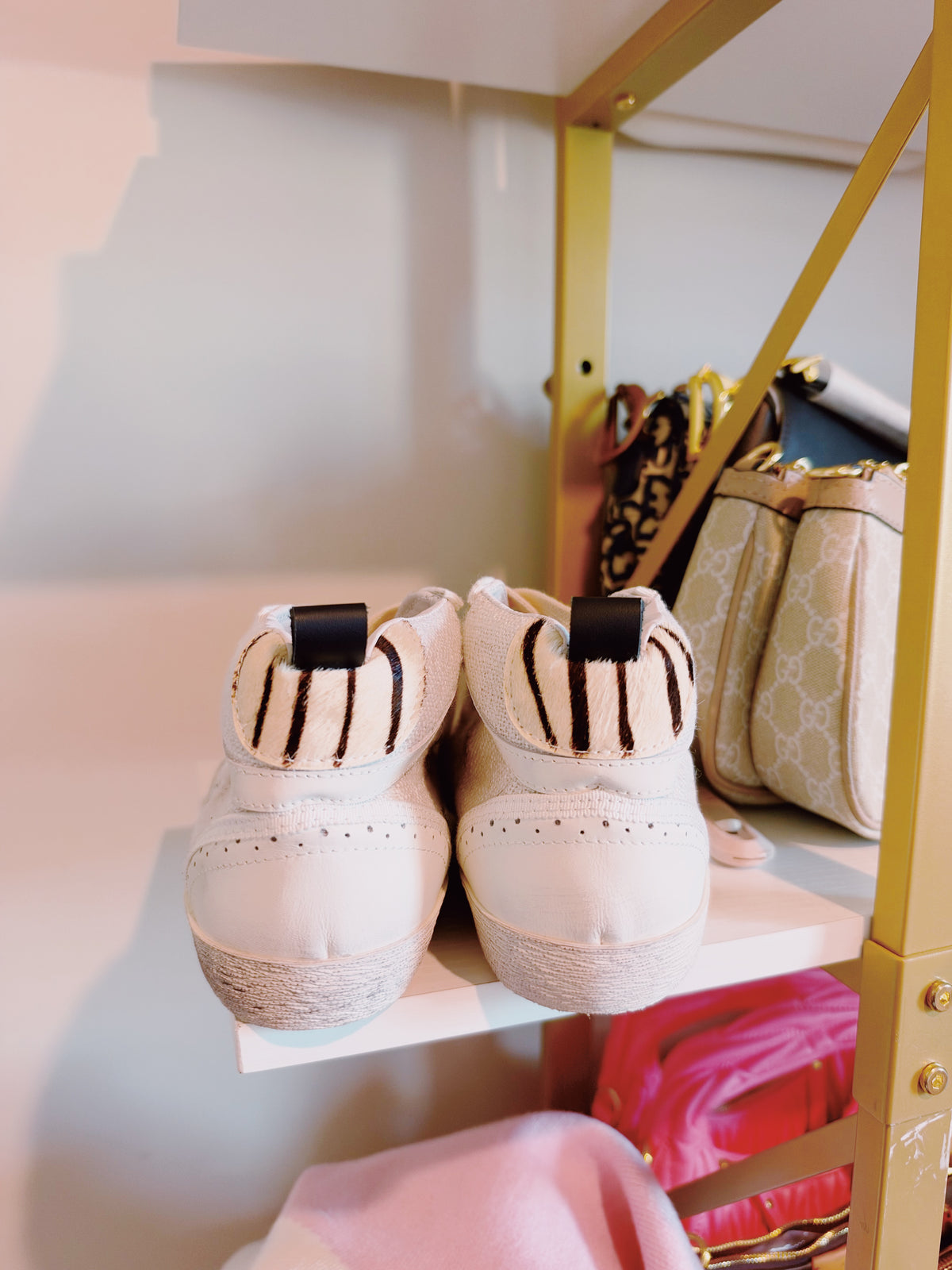 High Top Zebra Star Shoes