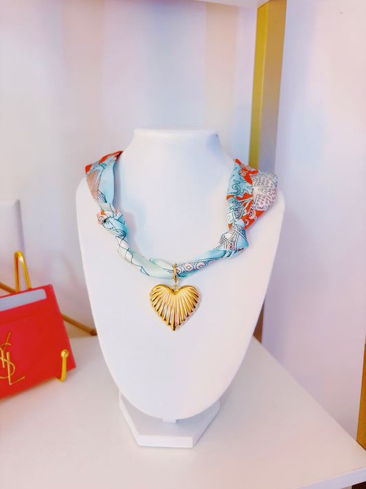 Heart Scarf Necklace