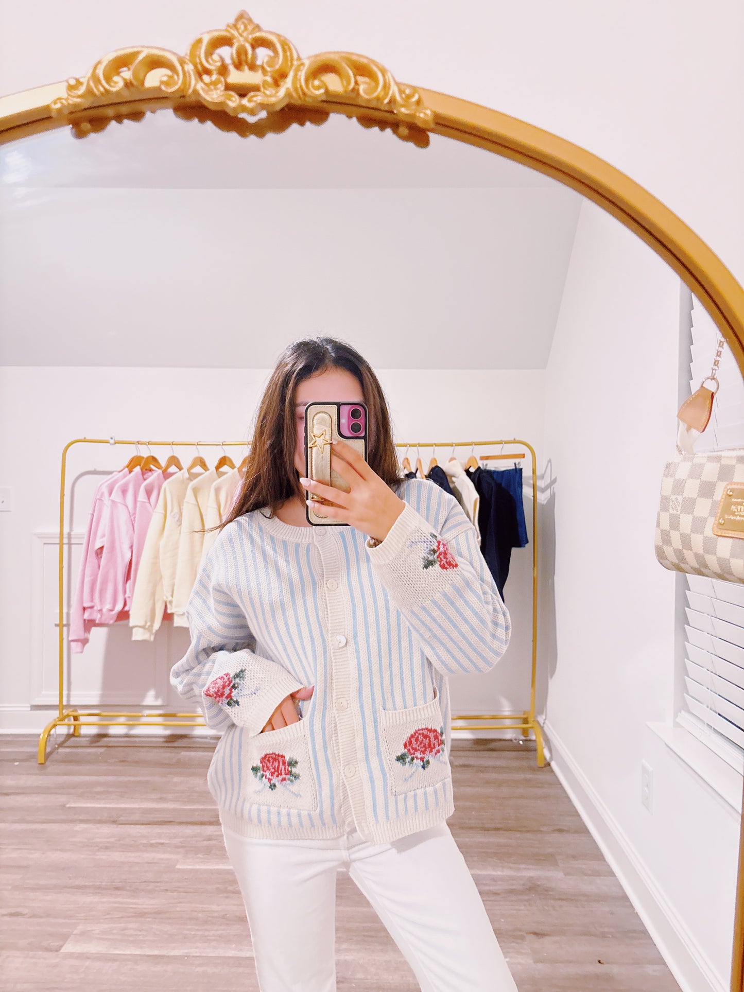 Blue Striped Cardigan