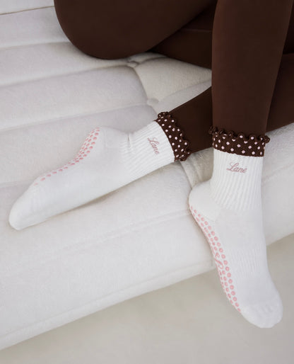 Polka Grip Socks