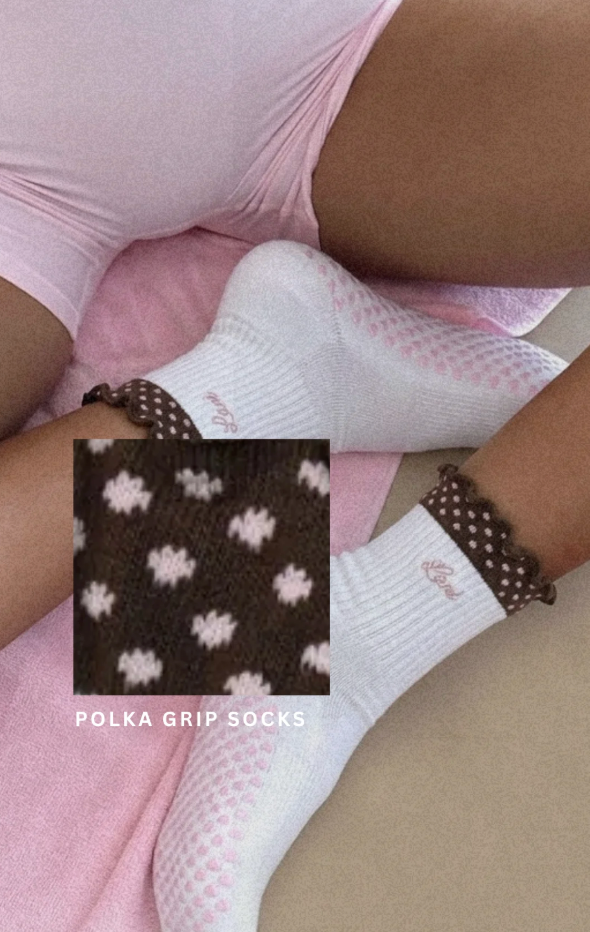 Polka Grip Socks