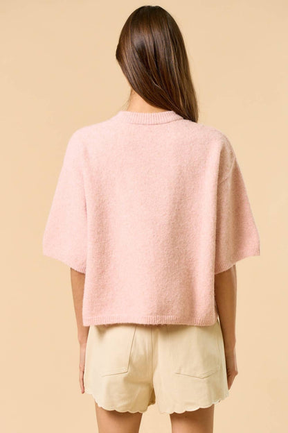 ILT6364 Sweater Sleeve Top: BUTTER / L