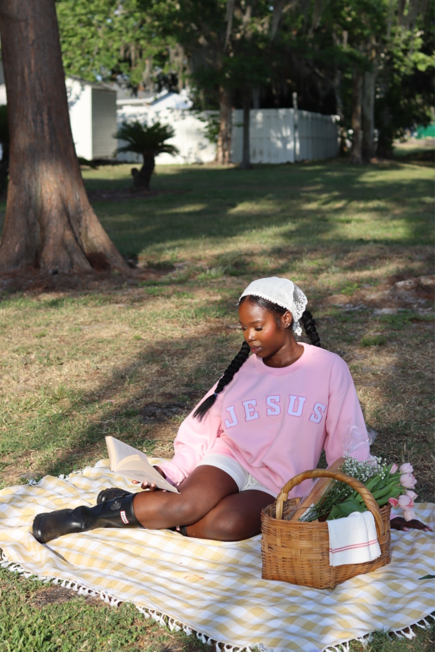 Jesus Saves Pullover in Rose (PREORDER SHIPS IN 4-6 WEEKS): S