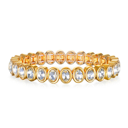 Framed Oval Bracelet-Clear