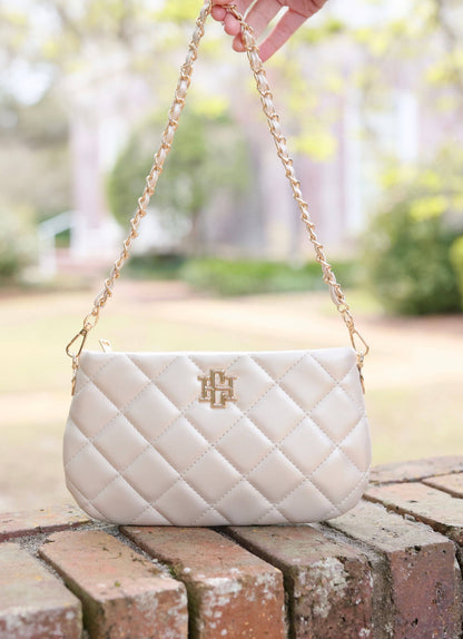 Caroline Hill Quilted Crossbody Pearl