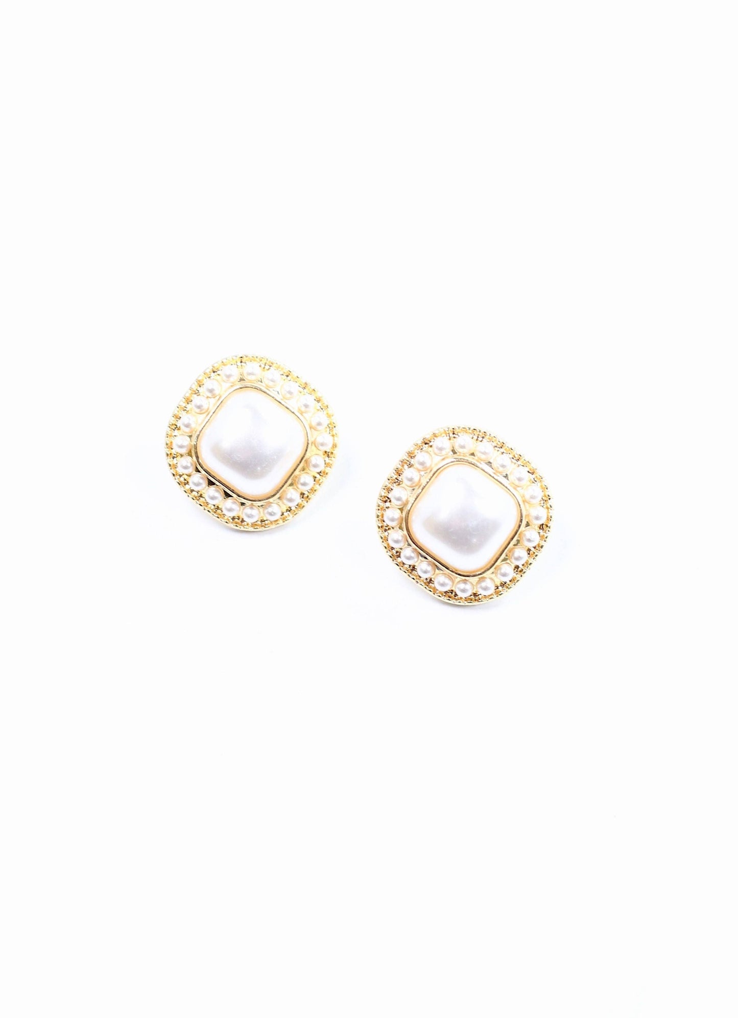 Gomez Pearl Stud Earring Gold